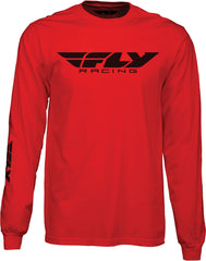 FLY RACING 352-4148S Fly Corporate Long Sleeve Tee in Red - Small