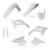 ACERBIS Plastic Kit Full Hon White - Part Number 2858920002