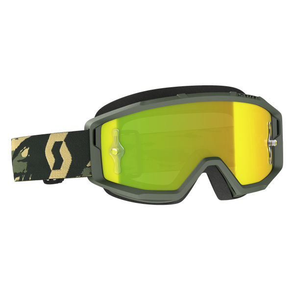 SCOTT Primal Goggle Camo/Khaki Yellow Chrome with Works Lens - Part Number 278597-6800289