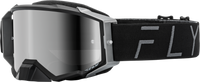 FLY RACING Zone Pro Goggle Black/Grey with Black Mirror/Smoke Lens - Part Number 37-51908