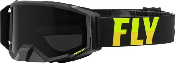 FLY RACING Zone Pro W/C Goggle Black/Hi Vis with Dark Smoke Hydro Lens - Part #37-51873