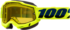 100% Accuri 2 Snowmobile Goggle - Fluo Yellow with Yellow Lens - Part Number 50021-00003