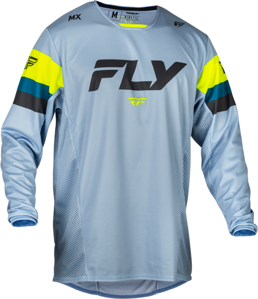 FLY RACING Kinetic Prix Jersey in Ice Grey/Charcoal/Hi Vis - Part Number 377-421M