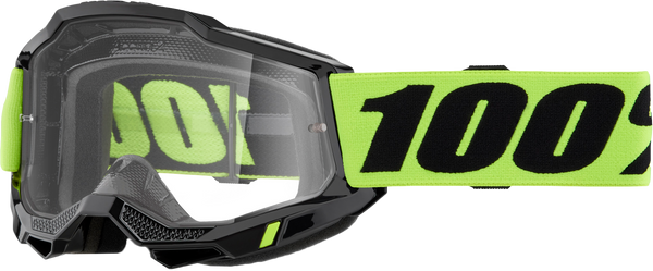 100% Accuri 2 Goggle Neon Yellow Clear Lens - Part Number 50013-00040