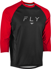 FLY RACING 352-8131X Ripa 3/4 Sleeve Jersey in Black/Red - XL