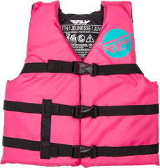 FLY RACING Youth Flotation Vest - Neon Pink/Teal (Part Number: 221-30330)