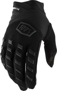 100-PERCENT Airmatic Gloves Black/Charcoal Large - Comfort & Versatility
