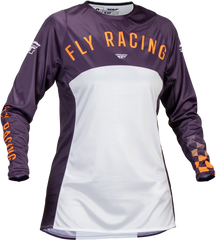 FLY RACING Women's Lite Jersey Deep Purple/White/Neon Coral - Part Number 377-621L