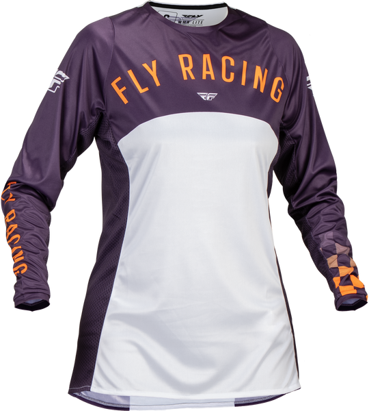 FLY RACING Women's Lite Jersey Deep Purple/Wht/Neon Coral 2X - Part Number 377-6212X