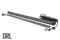 Rough Country | 50 Inch Black Series LED Light Bar | Single Row | Cool White DRL | 70750BLDRL