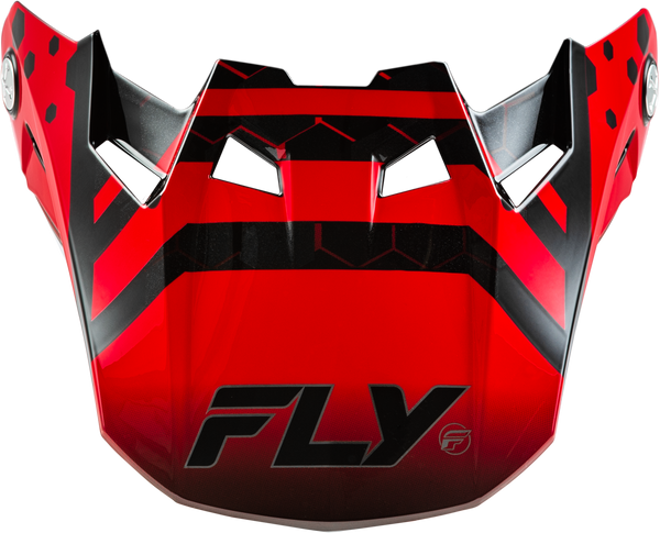 FLY RACING Formula Cc Tektonic Visor in Black/Red/Orange - XL/2X