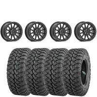 Valor Offroad V09 BRUSHED CHARCOAL beadlock on Quadboss QBT846