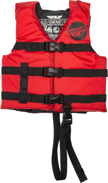 FLY RACING Child Flotation Vest Red/Black - Part Number 221-30322