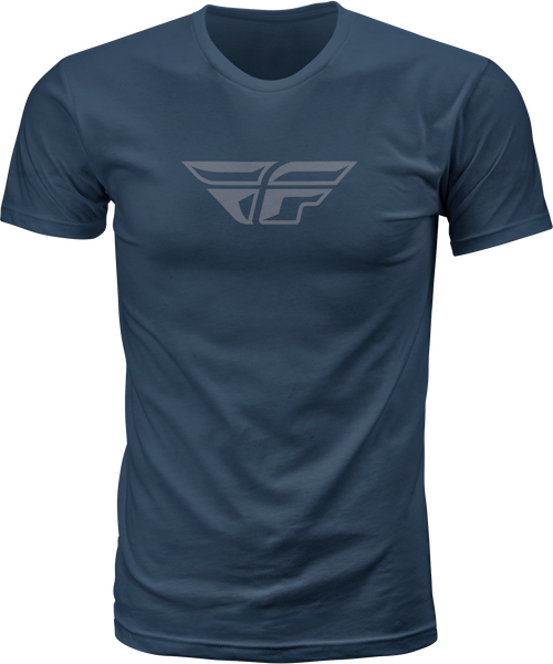 FLY RACING 352-0611M Fly F Wing Tee in Midnight Navy/Grey - Medium