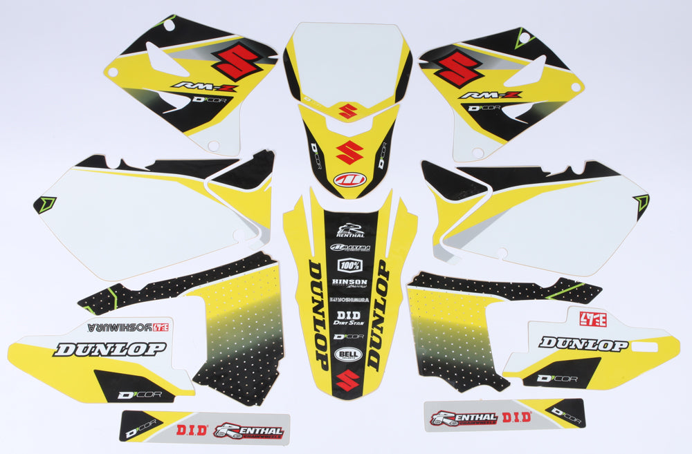 Suzuki Raceline Graphics Complete Kit White