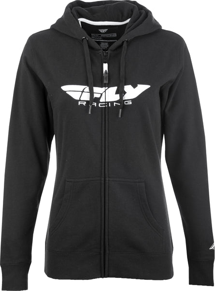 Women's Fly Corporate Zip Up Hoodie Black Lg