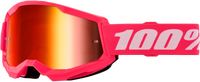 100-PERCENT Strata 2 Junior Goggle Pink Mirror Red Lens - Part Number 50032-00011