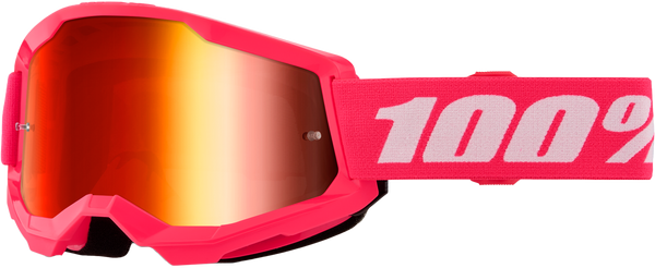 100-PERCENT Strata 2 Junior Goggle Pink Mirror Red Lens - Part Number 50032-00011