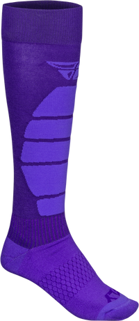 FLY RACING Snow Performance Coolmax Sock Purple Sm/Md - Comfort and Performance