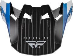 FLY RACING Formula Carbon Prime Visor Blue/White/Blue - Part No. 73-47104M