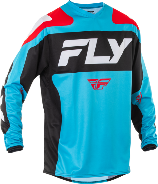 FLY RACING F 16 Jersey Cyan/Black/White Large - Performance & Comfort