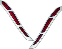 Kuryakyn LED Rear Fender Strip Lights For Indian Chrome