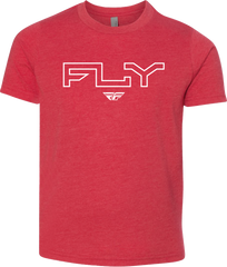 FLY RACING Youth Fly Edge Tee Red Yl - Part Number 354-0309YL