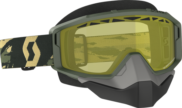 SCOTT Primal Goggle Snow Cross Camo Khaki with Yellow - 278606-6800029