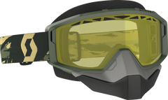 SCOTT Primal Goggle Snow Cross Camo Khaki with Yellow - 278606-6800029