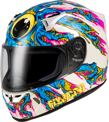 FLY RACING Revolt Space Creep Helmet Light Blue/White/Pink 73-83862X