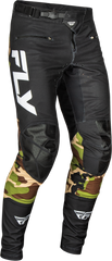 FLY RACING Youth Rayce Bicycle Pants Black/Camo Part Number 378-06020