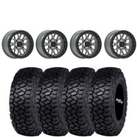 Valor Offroad V07 Beadlock Wheels + ITP Intersect Tires (Mounted Kit) – Satin Graphite | Fits UTVs with 4x137 Bolt Pattern