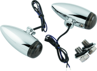 Kuryakyn Super Bright LED Mini Bullet Lights Amber Chrome