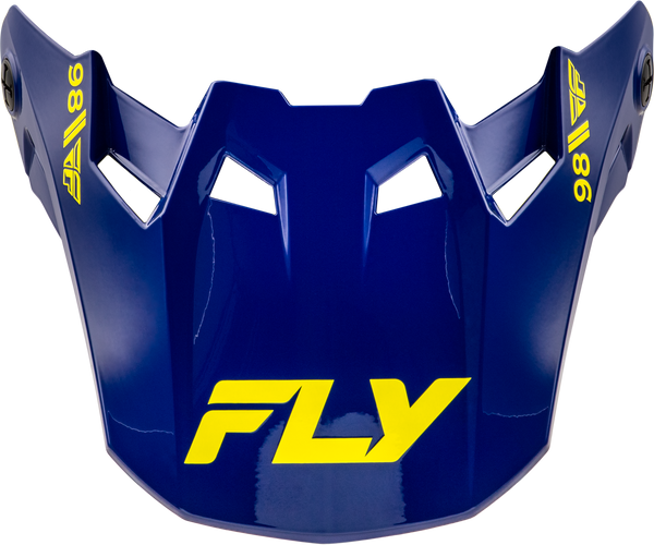 FLY RACING Formula Cc Objective Visor in Navy/Yellow - Medium/Large