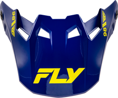 FLY RACING Formula Cc Objective Visor in Navy/Yellow - Medium/Large