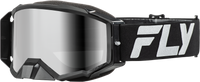 FLY RACING Zone Elite Goggle Black/Silver with Silver Mirror/Smoke Lens - Part #37-51905