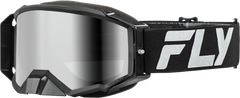 FLY RACING Zone Elite Goggle Black/Silver with Silver Mirror/Smoke Lens - Part #37-51905