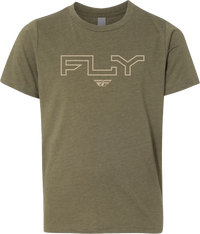 FLY RACING Youth Fly Edge Tee Military Green 354-0312YL