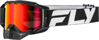Zone Snow Goggle Blk/Whte W/Red Mirror/Amber Lens