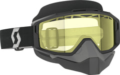 SCOTT Split OTG Snowcross Goggle - Black/White with Yellow Lens (Part #285543-1007029)