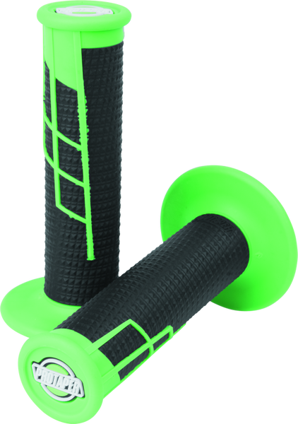 ProTaper Clamp-On 1/2 Waffle Grips - Neon Green/Black