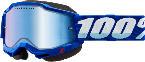 100% Accuri 2 Snowmobile Goggle Blue with Blue Mirror Lens - Part Number 50022-00002