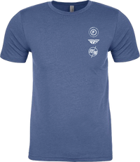 FLY RACING Atom Tee in Cool Blue Heather - Part Number 354-03192X