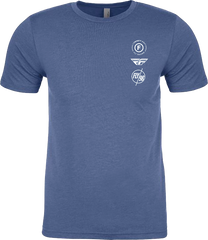 FLY RACING Atom Tee in Cool Blue Heather - Part Number 354-03192X