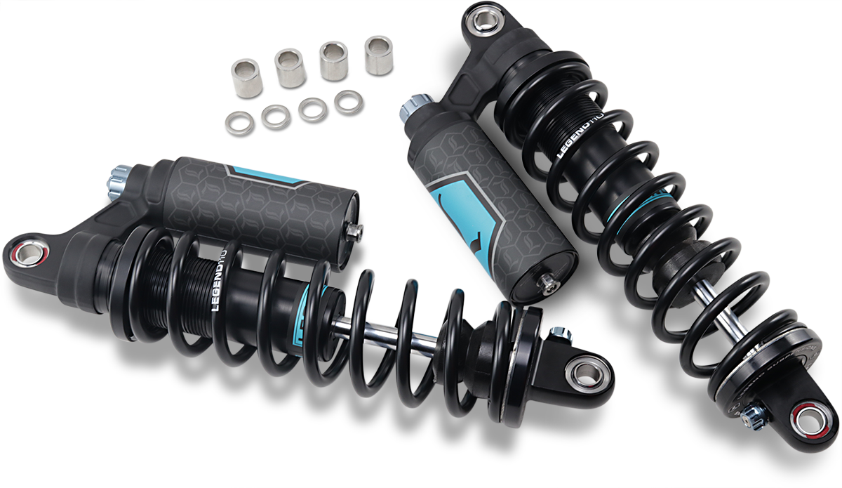 LEGEND SUSPENSION Revo ARC Piggyback Shocks for Harley-Davidson Sportster 13-Inch, Black - Part #1310-1894