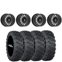 VALOR OFFROAD V06 SATIN BLACK BEADLOCKS ON ITP VERSA CROSS
