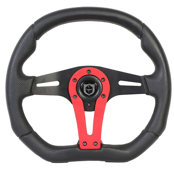 PRO ARMOR A19UZ286RD 13.75" Top Marker Extreme Weather Steering Wheel - Red