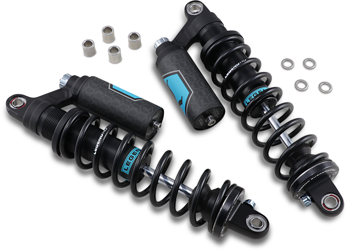 Legend Suspension Revo ARC Piggyback Shocks for Harley Sportster 2004-2022, 14-Inch, Black