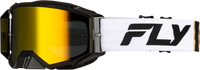 FLY RACING Zone Pro Goggle - White/Black/Gold with Gold Mirror/Smoke Lens - Part 37-5189