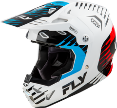 FLY RACING Formula Cp Slice Helmet - White/Red/Cyan - XL (Part No: 73-0052X)